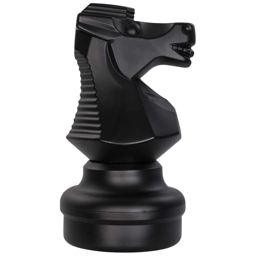 Individual Pieces For The 25 Inch Plastic Giant Chess Set | Giant Outdoor Chess | Knight / Black | GiantChessUSA