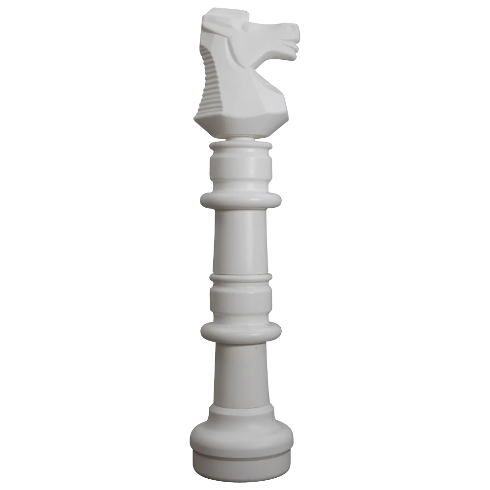 Individual Pieces For The 49 Inch Plastic Giant Chess Set | Giant Outdoor Chess | Knight / White | GiantChessUSA