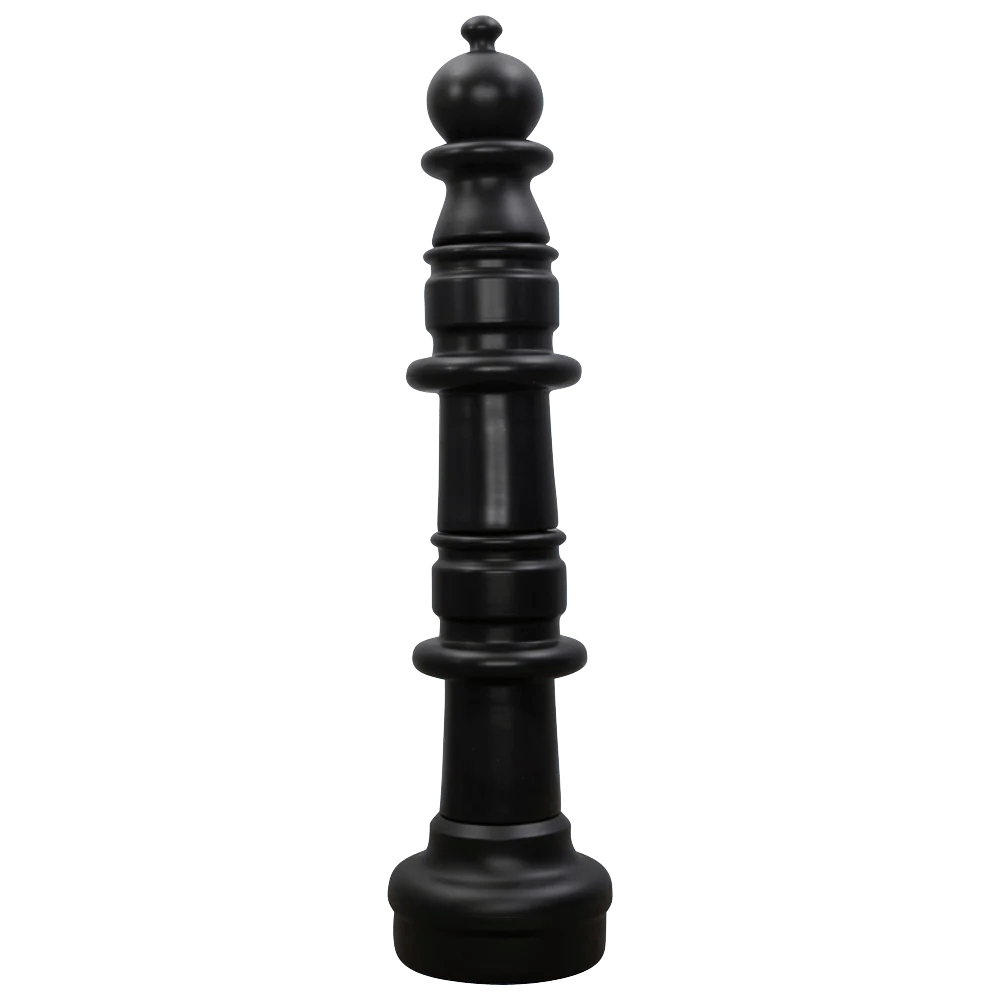 Individual Pieces For The 49 Inch Plastic Giant Chess Set | Giant Outdoor Chess | Pawn / Black | GiantChessUSA