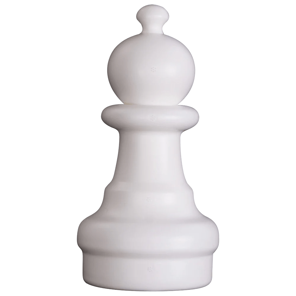 Individual Pieces for The MegaChess 12 Inch Plastic Giant Chess Set | Giant Outdoor Chess | Pawn / White | GiantChessUSA