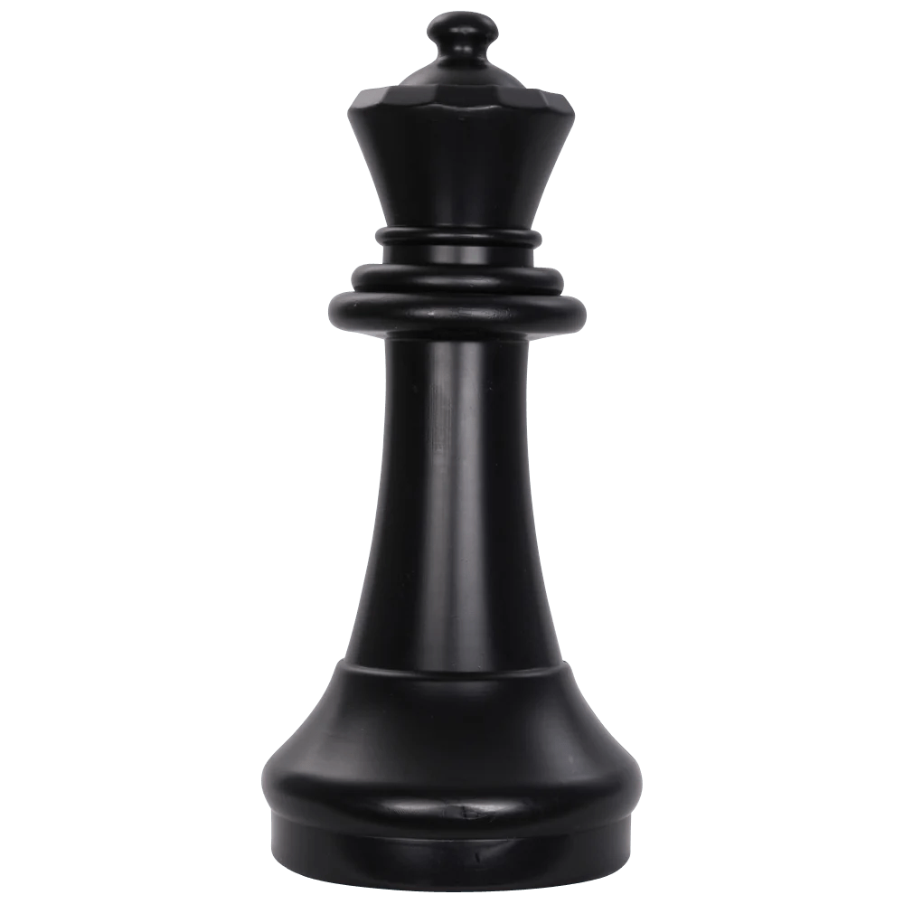 Individual Pieces For The 16 Inch Plastic Giant Chess Set | Giant Outdoor Chess | Queen / Black | GiantChessUSA