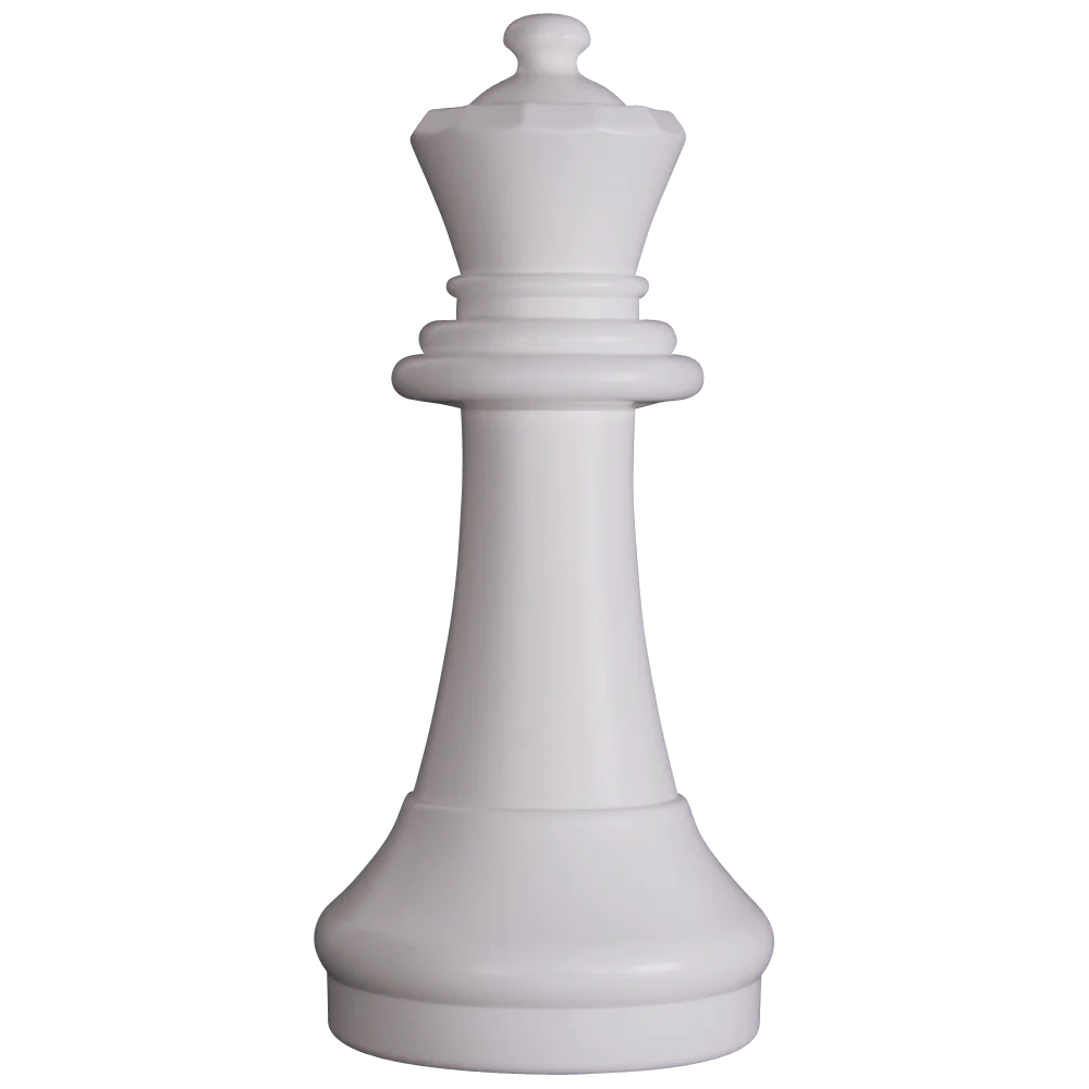 Individual Pieces For The 16 Inch Plastic Giant Chess Set | Giant Outdoor Chess | Queen / White | GiantChessUSA