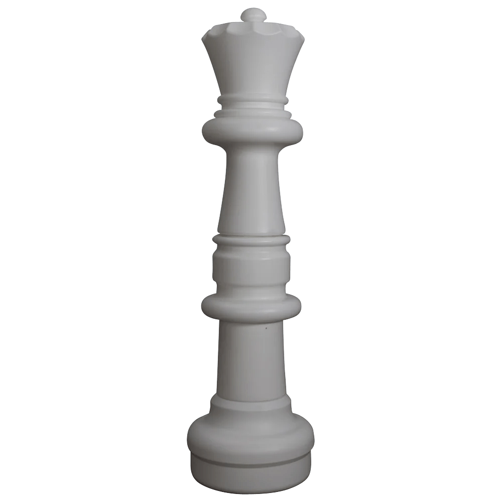 Individual Pieces For The 37 Inch Plastic Giant Chess Set | Giant Outdoor Chess | Queen / White | GiantChessUSA