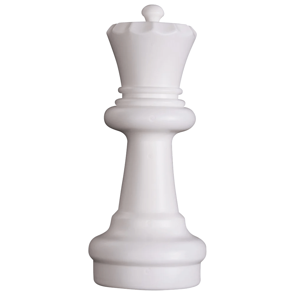 Individual Pieces for The MegaChess 12 Inch Plastic Giant Chess Set | Giant Outdoor Chess | Queen / White | GiantChessUSA