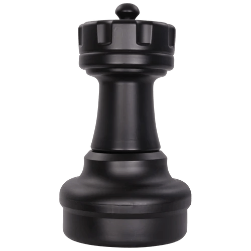 Individual Pieces For The 25 Inch Plastic Giant Chess Set | Giant Outdoor Chess | Rook / Black | GiantChessUSA