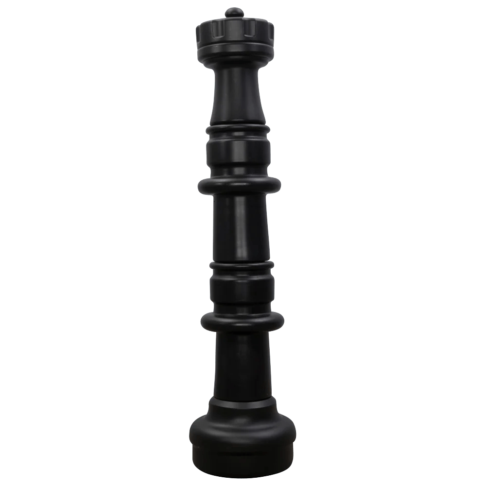 Individual Pieces For The 49 Inch Plastic Giant Chess Set | Giant Outdoor Chess | Rook / Black | GiantChessUSA