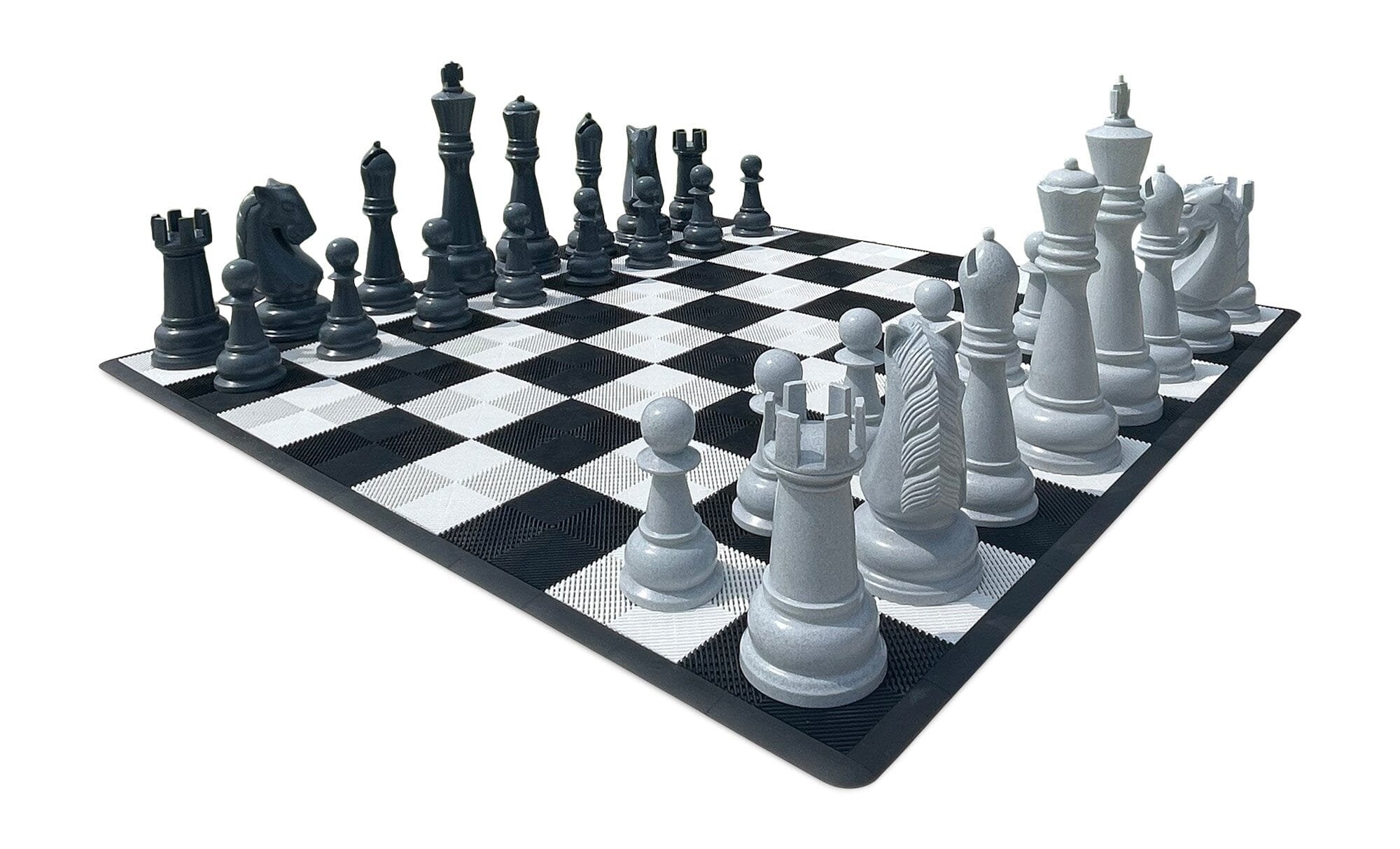 MegaChess 48-Inch Perfect Chess Set - Stone Gray Edition |  | GiantChessUSA