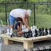 12 Inch Plastic Giant Chess Set | Giant Outdoor Chess | Premium 12" Set | GiantChessUSA