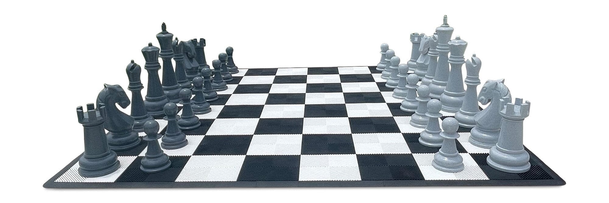 38-Inch Perfect Chess Set - Light/Dark Gray | Giant Outdoor Chess | | GiantChessUSA