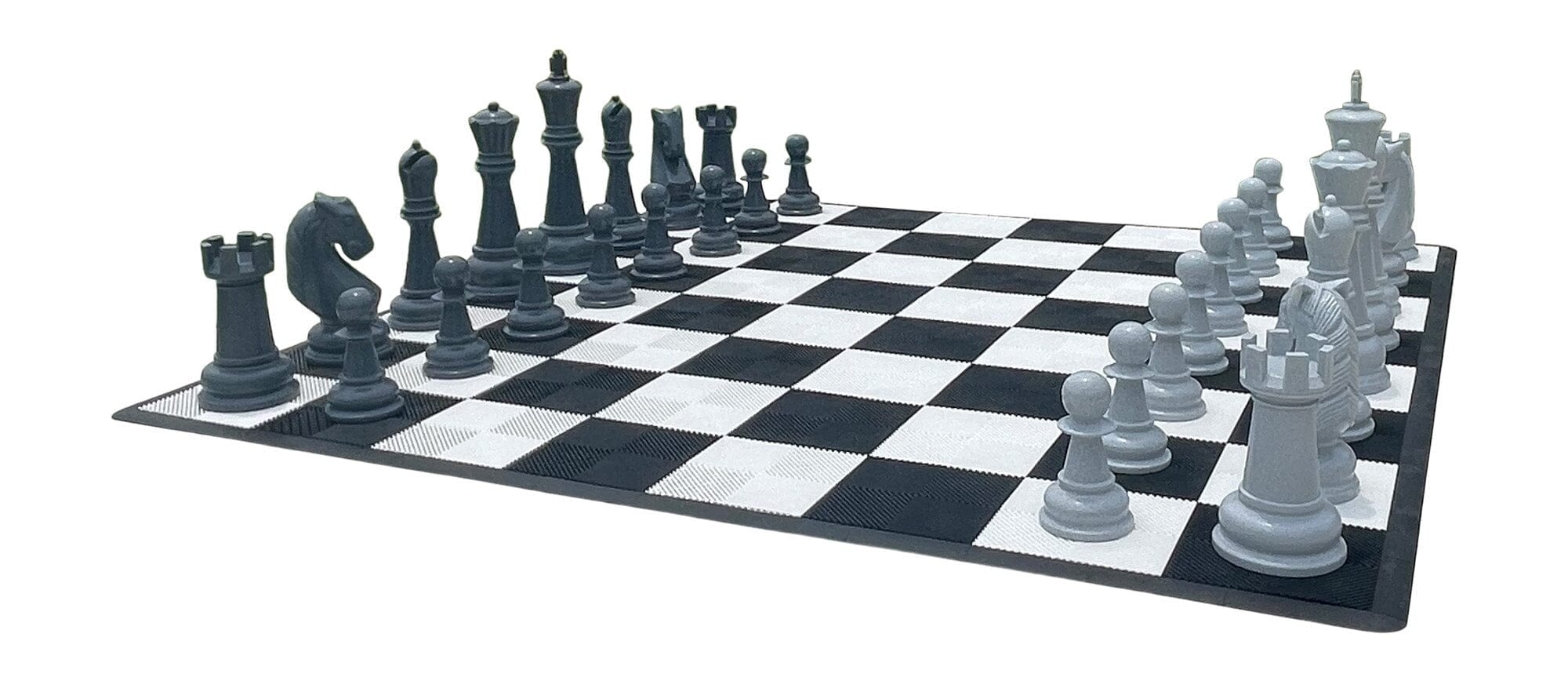 38-Inch Perfect Chess Set - Light/Dark Gray | Giant Outdoor Chess | | GiantChessUSA