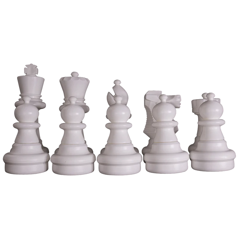 Individual Pieces for The Original MegaChess 25 Inch Plastic Giant Chess Set | Full Side Replacement / White | GiantChessUSA