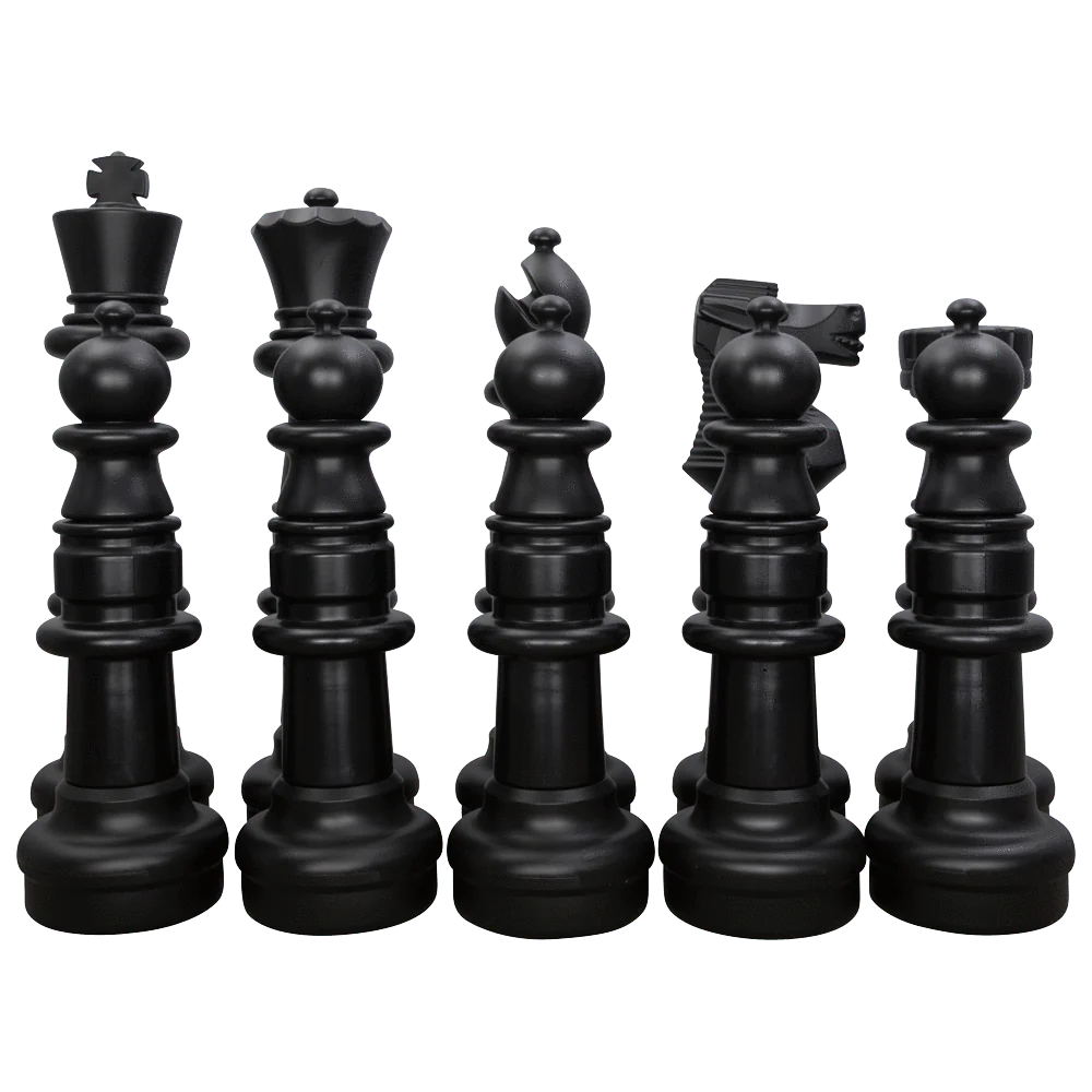 Individual Pieces for The Original MegaChess 37 Inch Plastic Giant Chess Set | Full Side Replacement / Black | GiantChessUSA