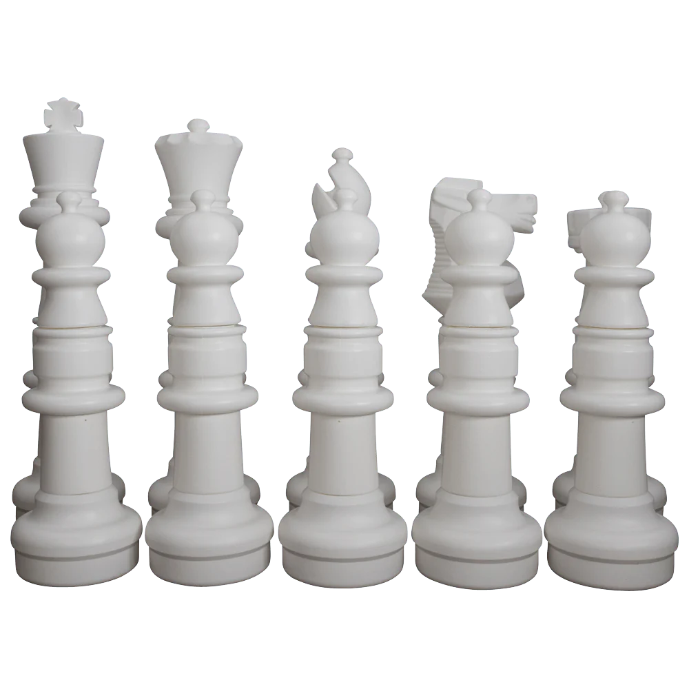 Individual Pieces for The Original MegaChess 37 Inch Plastic Giant Chess Set | Full Side Replacement / White | GiantChessUSA