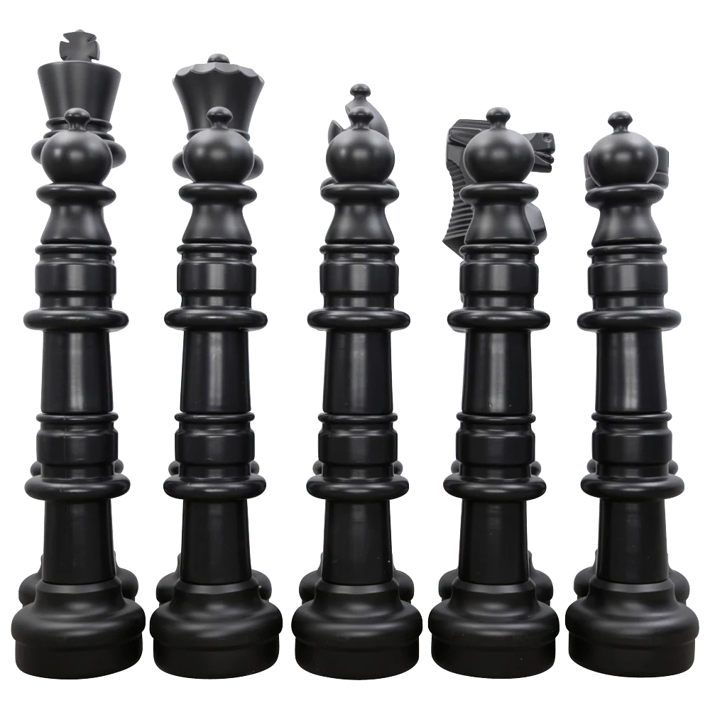 Individual Pieces for The Original MegaChess 49 Inch Plastic Giant Chess Set | Full Side Replacement / Black | GiantChessUSA