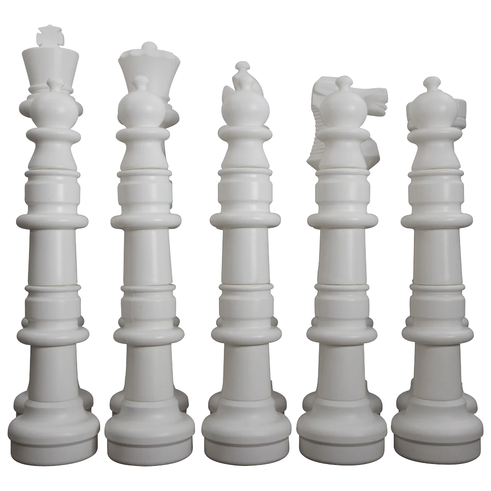 Individual Pieces for The Original MegaChess 49 Inch Plastic Giant Chess Set | Full Side Replacement / White | GiantChessUSA