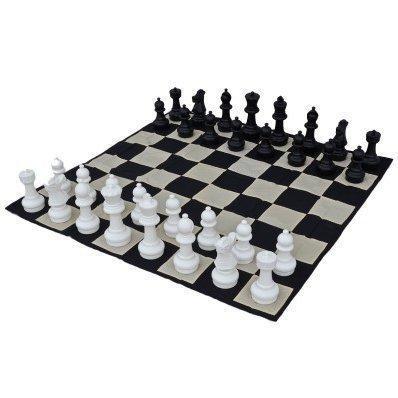 MegaChess 16 Inch Plastic Giant Chess Set with Nylon Mat |  | GiantChessUSA