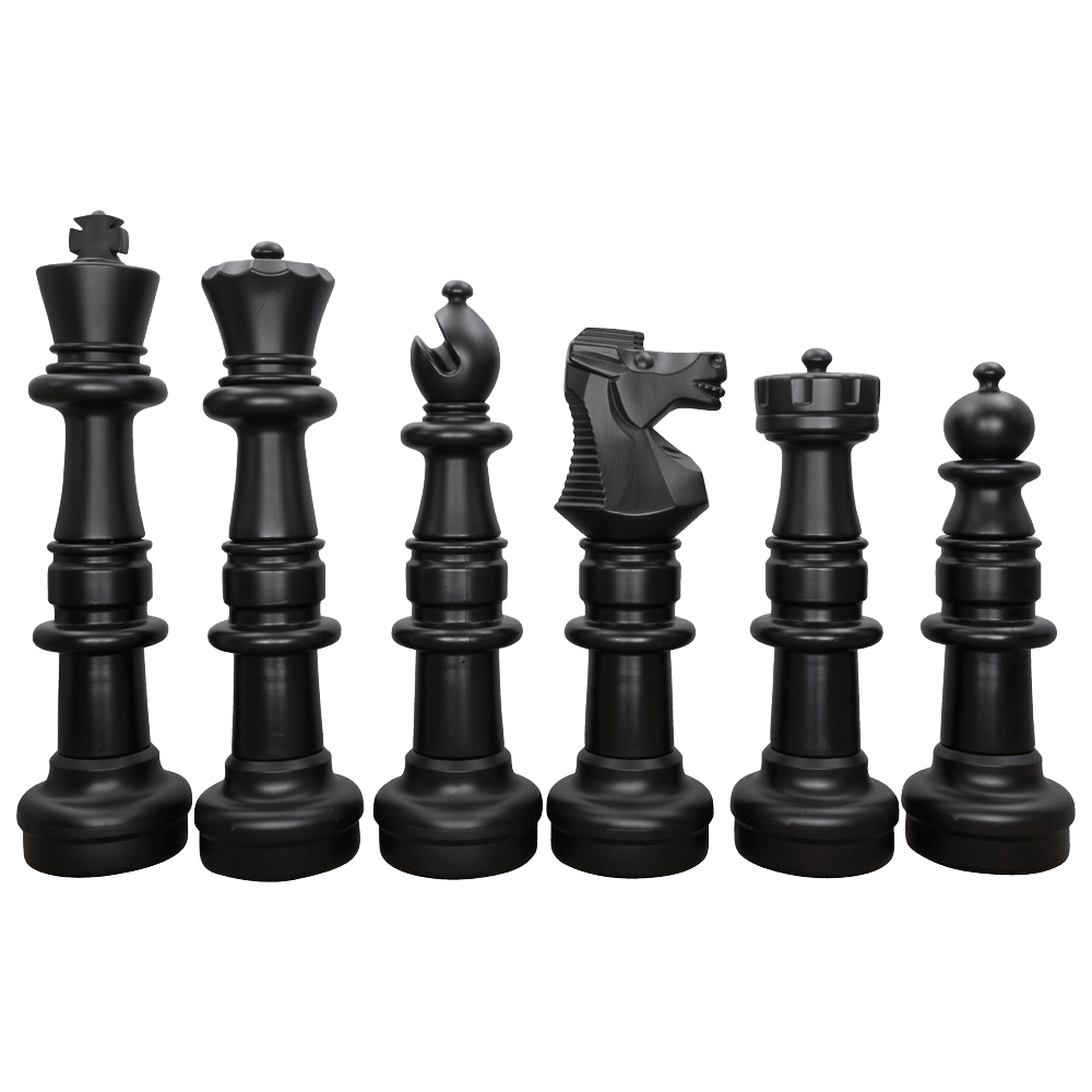 MegaChess 37 Inch Plastic Giant Chess Set with Commercial Grade Roll-Up Chessboard |  | GiantChessUSA