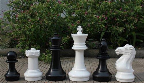 16 Inch Plastic Giant Chess Set with Plastic Board | Giant Outdoor Chess | | GiantChessUSA