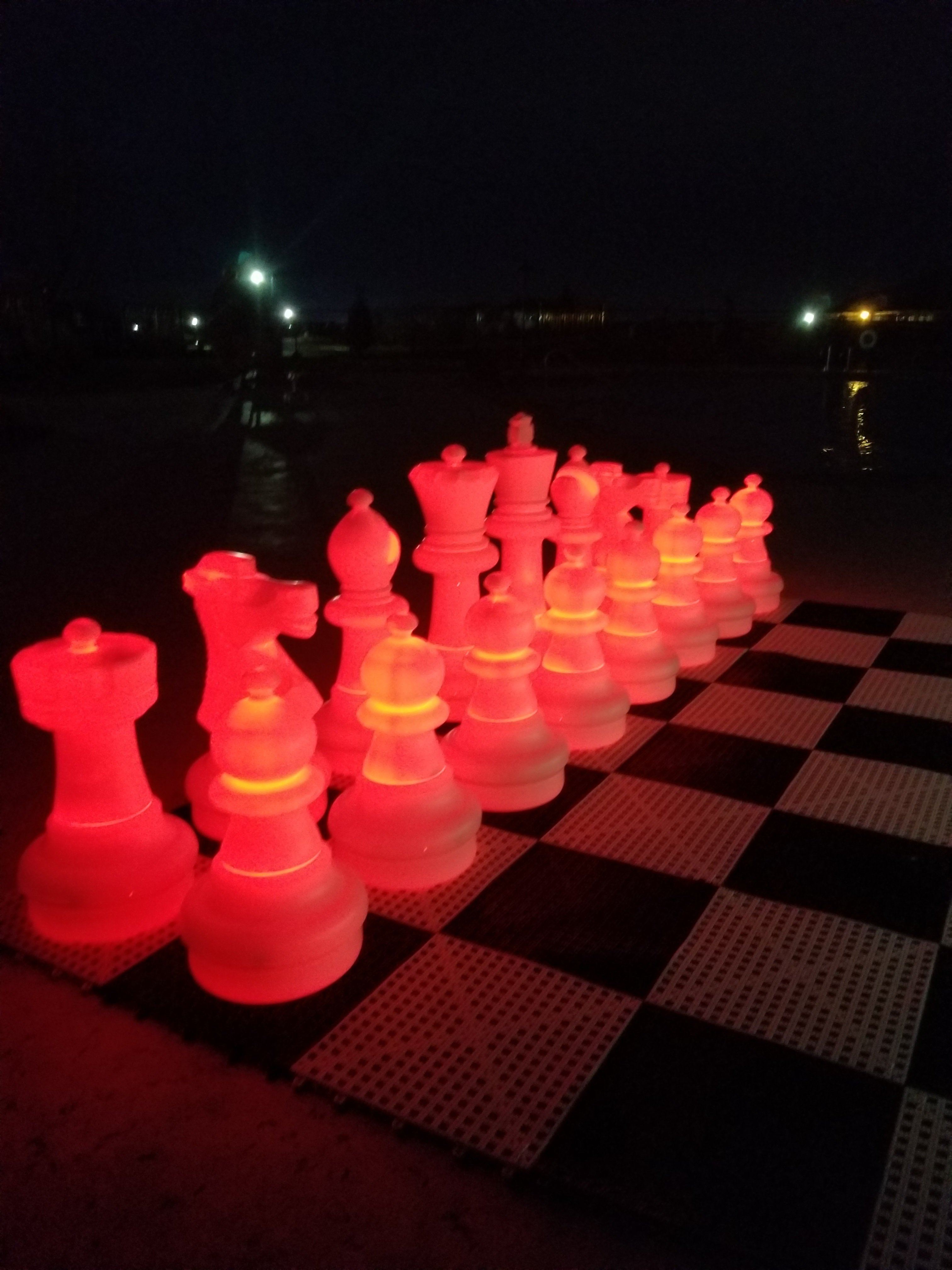 MegaChess 25 Inch Plastic Light-up LED Giant Chess Set | Three Options Available |  | GiantChessUSA