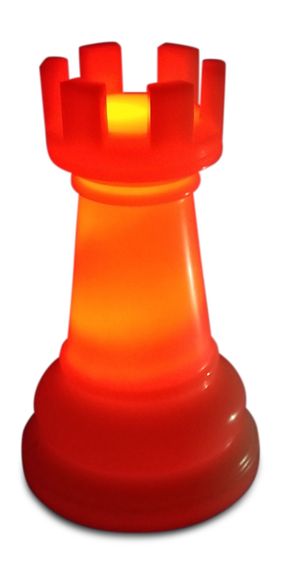 23 Inch Perfect Giant Rook Chess Piece Light-Up Giant Chess Piece - Illuminates 8 Different Colors | Giant Outdoor Chess | Default Title | GiantChessUSA