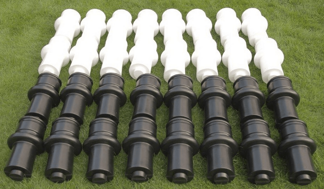 Set of 12 Inch Plastic Extensions To Lengthen Giant Chess Pieces | Giant Outdoor Chess | | GiantChessUSA