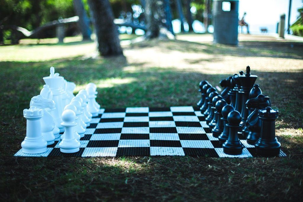 16 Inch Plastic Giant Chess Set with Plastic Board | Giant Outdoor Chess | | GiantChessUSA