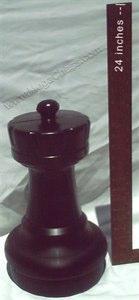 MegaChess 17 Inch Dark Plastic Rook Giant Chess Piece |  | GiantChessUSA