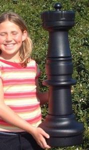 MegaChess 29 Inch Dark Plastic Rook Giant Chess Piece |  | GiantChessUSA