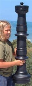 MegaChess 41 Inch Dark Plastic Rook Giant Chess Piece |  | GiantChessUSA