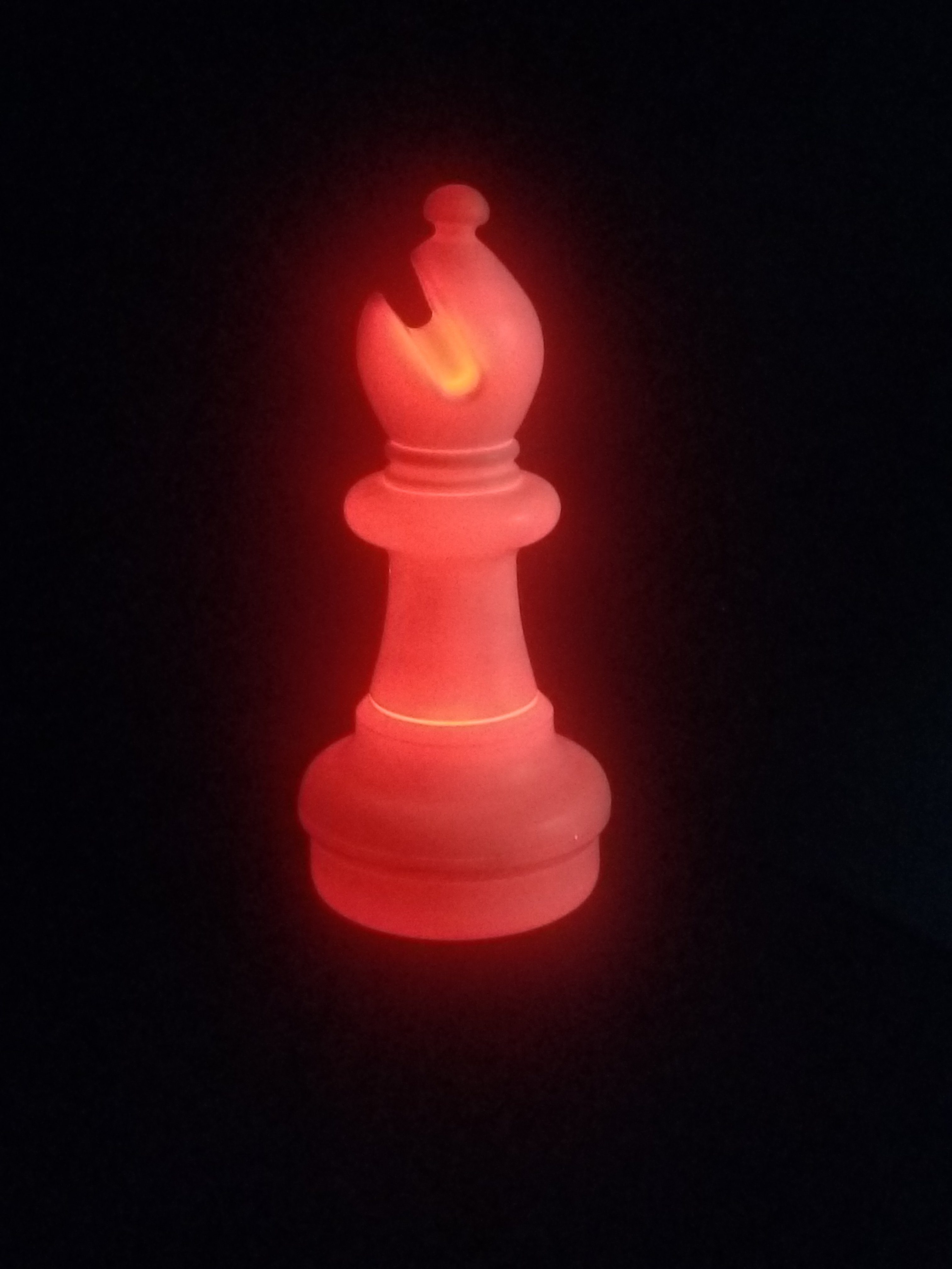 21 Inch LED Bishop Individual Plastic Chess Piece - Red | Giant Outdoor Chess | | GiantChessUSA