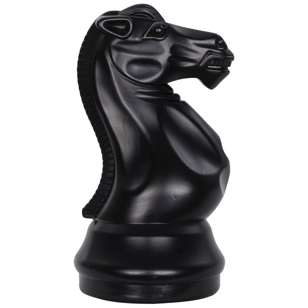 MegaChess 12 Inch Dark Plastic Knight Giant Chess Piece