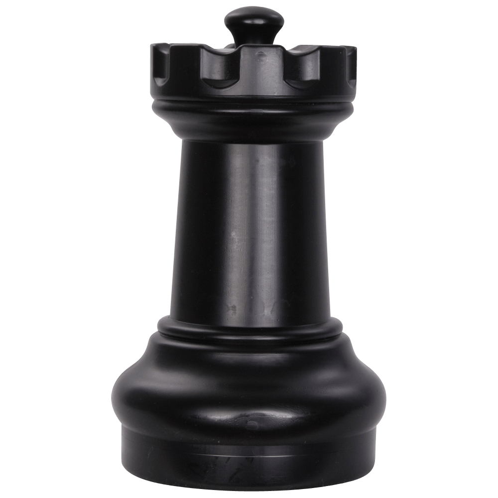 MegaChess 10 Inch Dark Plastic Rook Giant Chess Piece |  | GiantChessUSA