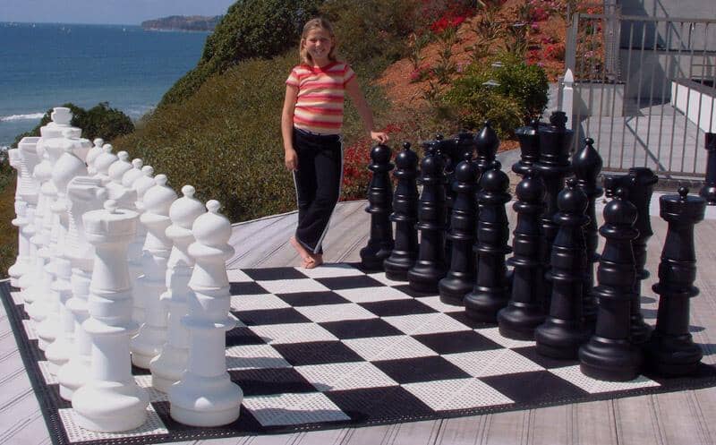 37 Inch Plastic Giant Chess Set with Commercial Grade Roll-Up Chessboard | Giant Outdoor Chess | Default Title | GiantChessUSA