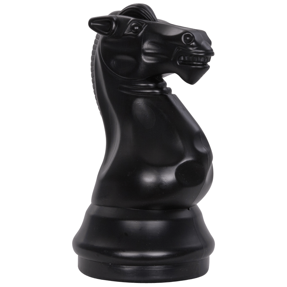 12 Inch Dark Plastic Knight Giant Chess Piece | Giant Outdoor Chess | | GiantChessUSA