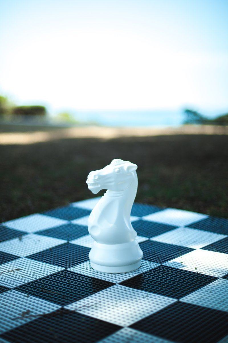 12 Inch Light Plastic Knight Giant Chess Piece | Giant Outdoor Chess | | GiantChessUSA