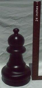 16 Inch Dark Plastic Pawn Giant Chess Piece | Giant Outdoor Chess | | GiantChessUSA