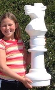 30 Inch White Plastic Knight Giant Chess Piece | Giant Outdoor Chess | | GiantChessUSA