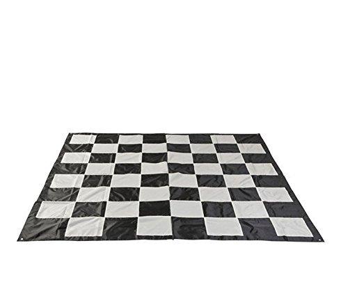 4 Inch Plastic Giant Checker Set with Quick-Fold Nylon Mat | Giant Outdoor Chess | | GiantChessUSA