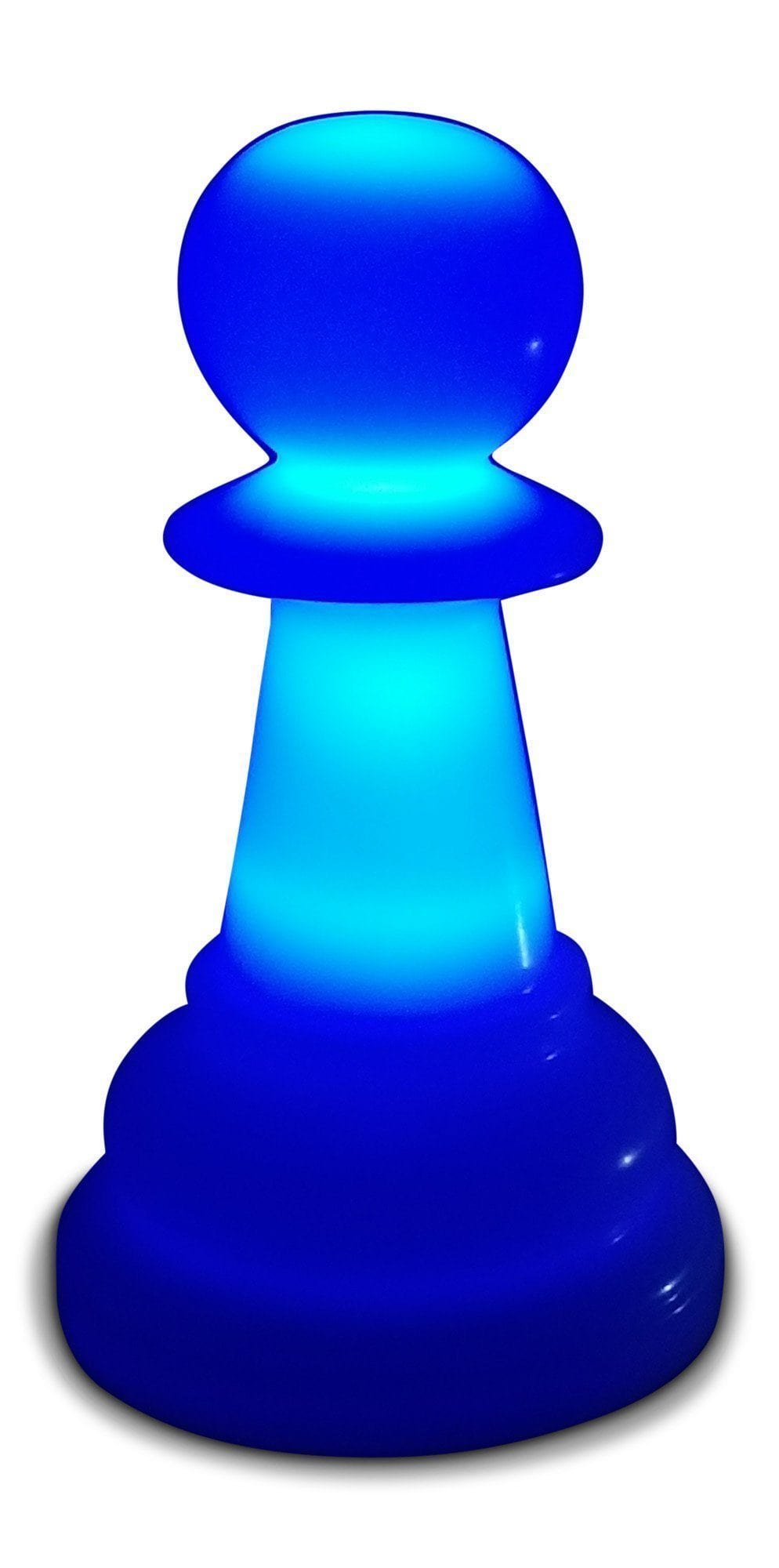 12 Inch Perfect Pawn Light-Up Giant Chess Piece - Blue | Giant Outdoor Chess | | GiantChessUSA