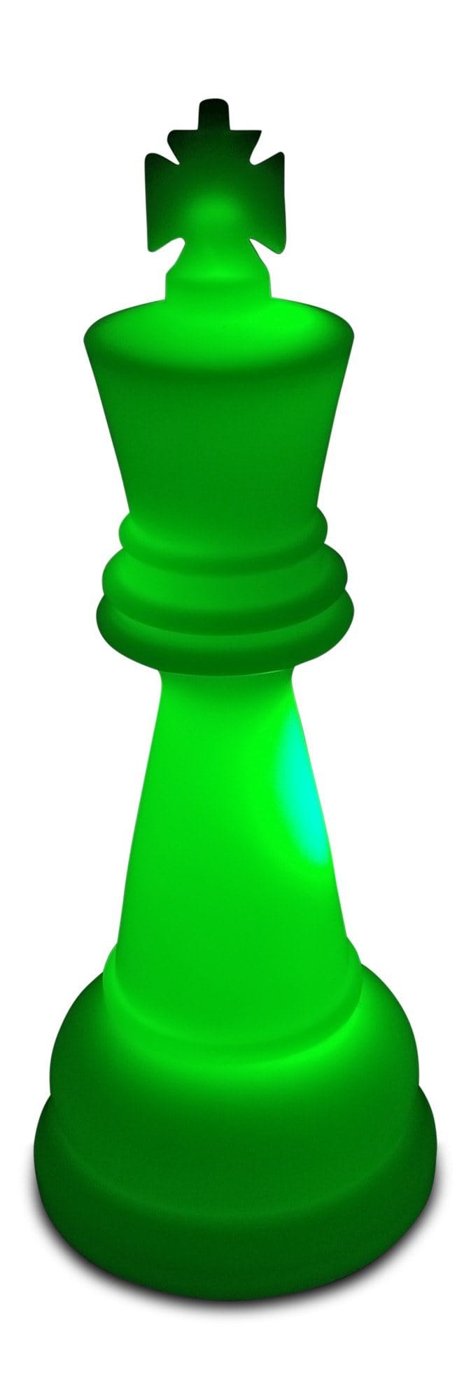 38 Inch Perfect King Light-Up Giant Chess Piece - Green | Giant Outdoor Chess | Default Title | GiantChessUSA