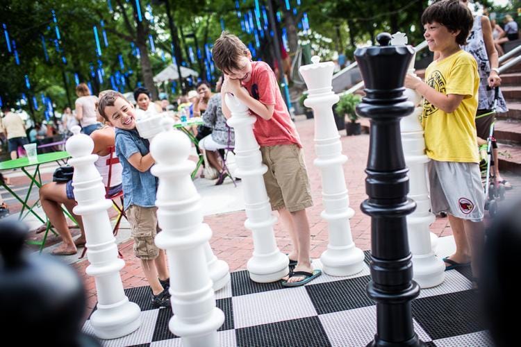 49 Inch Plastic Giant Chess Set with Plastic Board | Giant Outdoor Chess | Default Title | GiantChessUSA