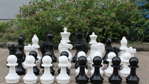 Giant Outdoor Chess 16 Inch Plastic Giant Chess Set with Nylon Mat | | GiantChessUSA